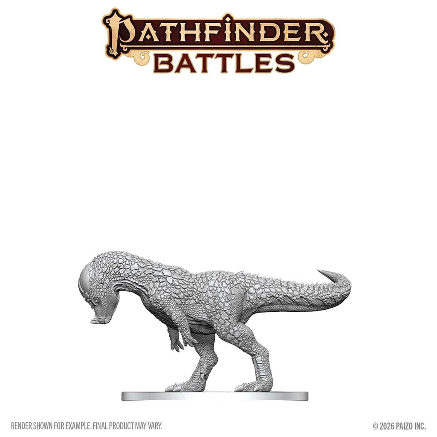 Pathfinder Battles Deep Cuts Unpainted Miniatur Pachycephalosaurus 13 cm Produktfoto