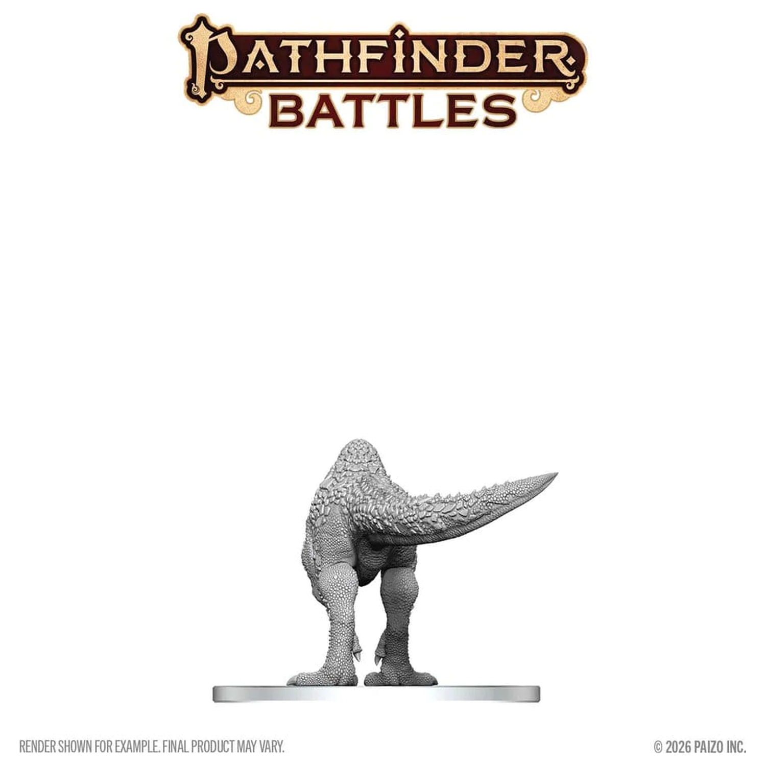 Pathfinder Battles Deep Cuts Unpainted Miniatur Pachycephalosaurus 13 cm Produktfoto