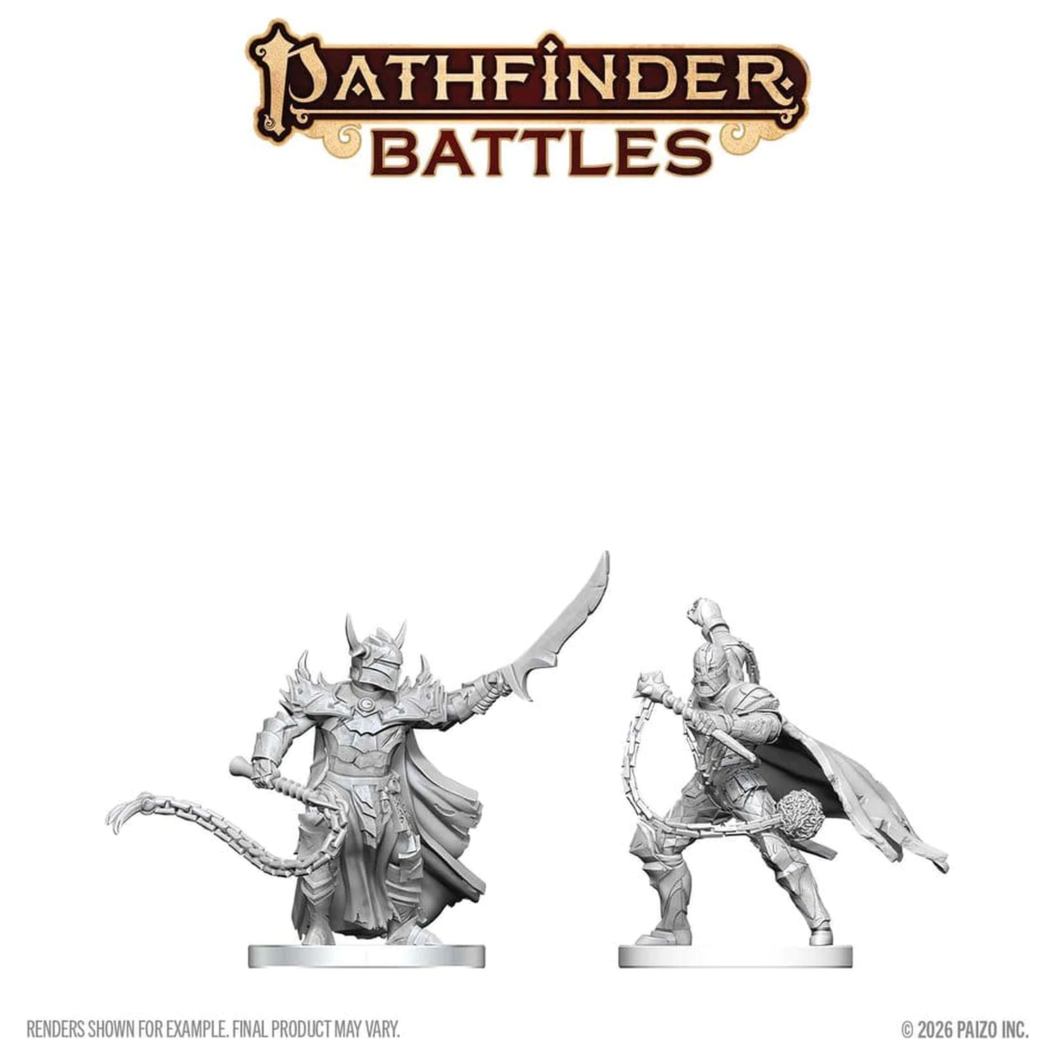 Pathfinder Battles Deep Cuts Unpainted Miniatur Scourge & Chain Hellknights 14 cm Produktfoto