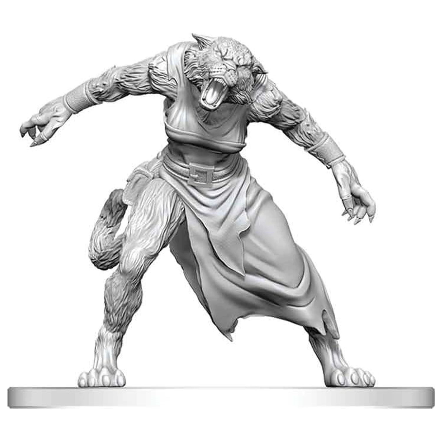Pathfinder Battles Deep Cuts Unpainted Miniatur Weretiger 13 cm Produktfoto