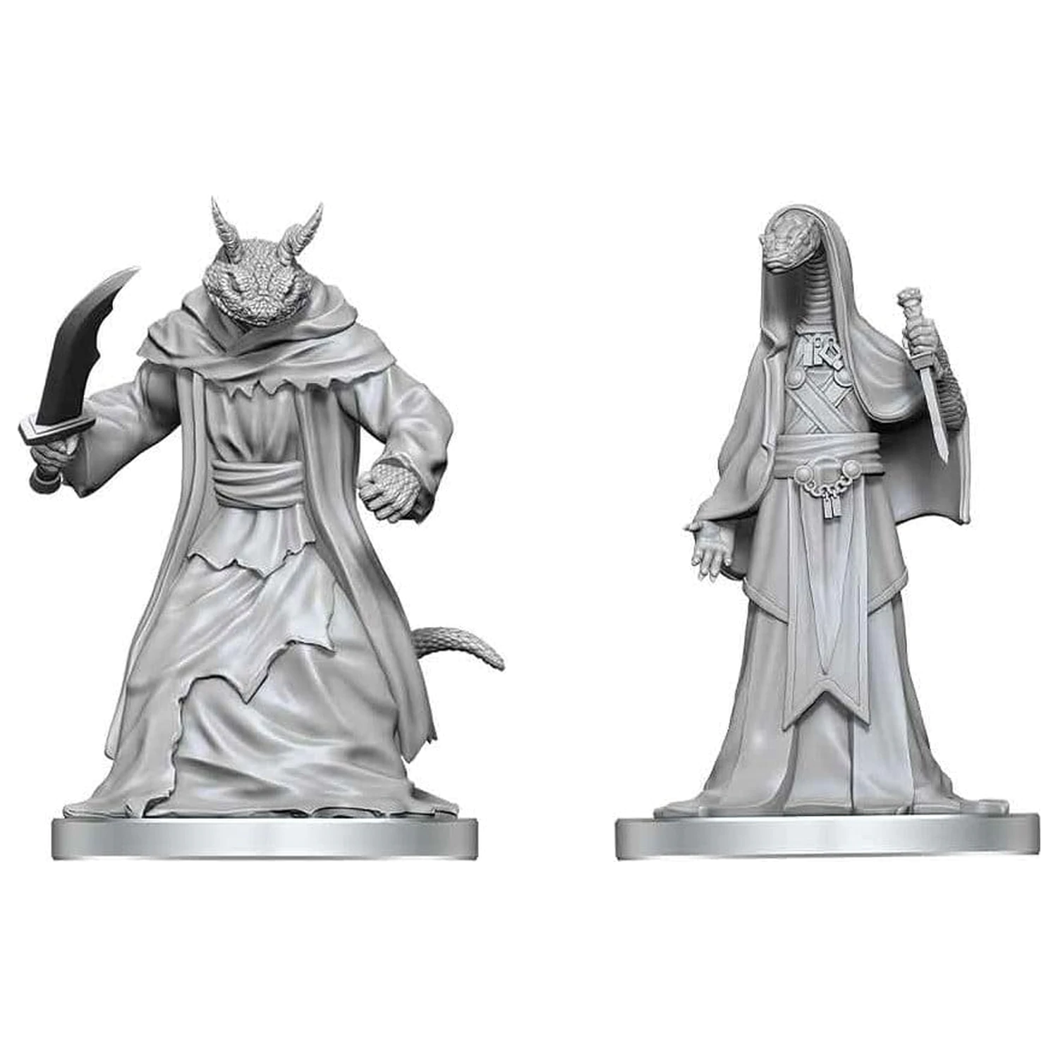 Pathfinder Battles Deep Cuts unbemalte Miniatur Zyss & Aapoph Serpentfolk 13 cm Produktfoto