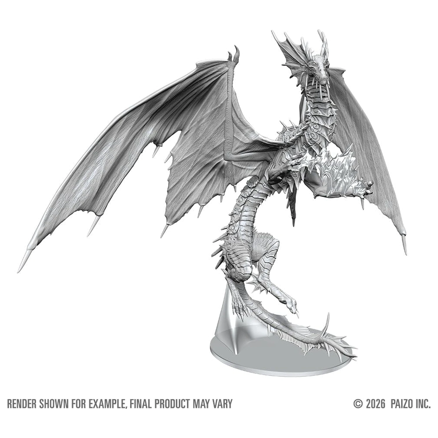 Pathfinder Deep Cuts Unpainted Boxed Miniatur Adult Mirage Dragon 23 cm Produktfoto