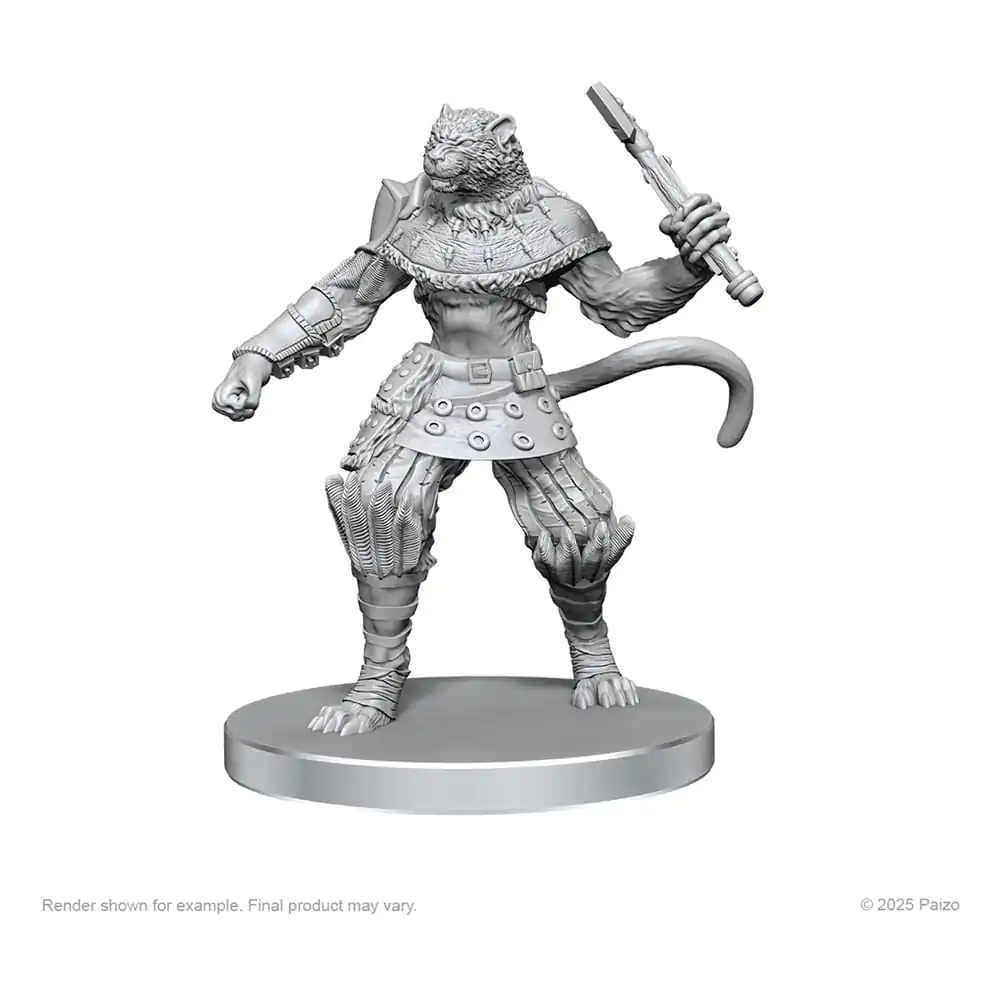 Pathfinder Deep Cuts Unpainted Miniatures Elfenjäger & Catfolk Bandit Produktfoto
