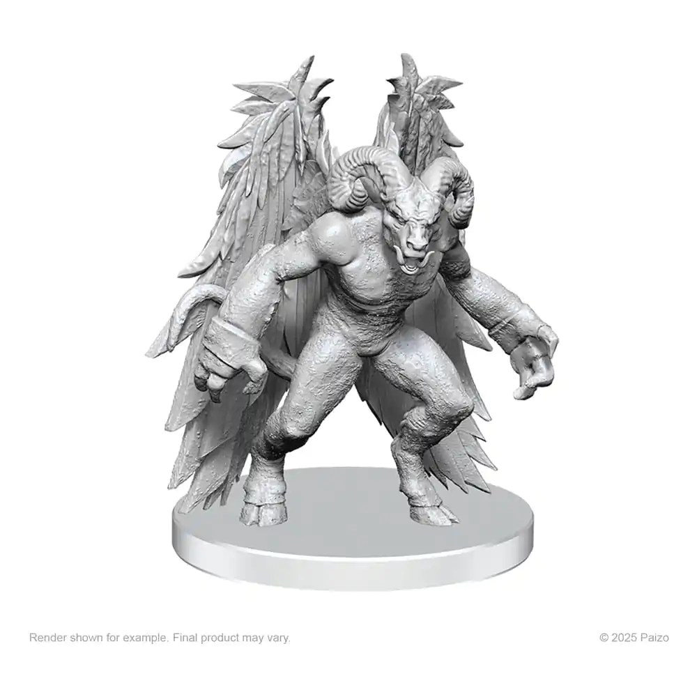 Pathfinder Deep Cuts unbemalte Miniaturen Gylou (Dienerinnen-Teufel) und Ferrugon (Rost-Teufel) Produktfoto