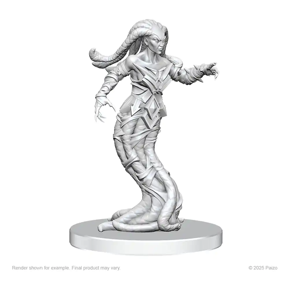Pathfinder Deep Cuts unbemalte Miniaturen Gylou (Dienerinnen-Teufel) und Ferrugon (Rost-Teufel) Produktfoto