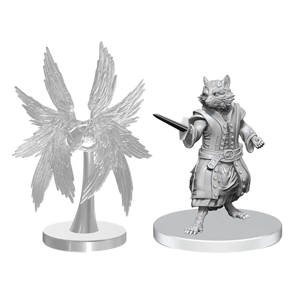 Pathfinder Deep Cuts unbemalte Miniaturen Procyal (Raccoon Agathion) und Zoaem (Ring Archon) Produktfoto