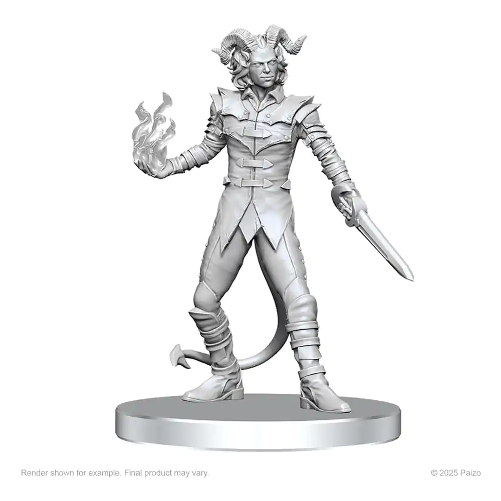 Pathfinder Deep Cuts Unbemalte Miniaturen Vordine (Infanterie Devil) & Pitborn Rogue Produktfoto