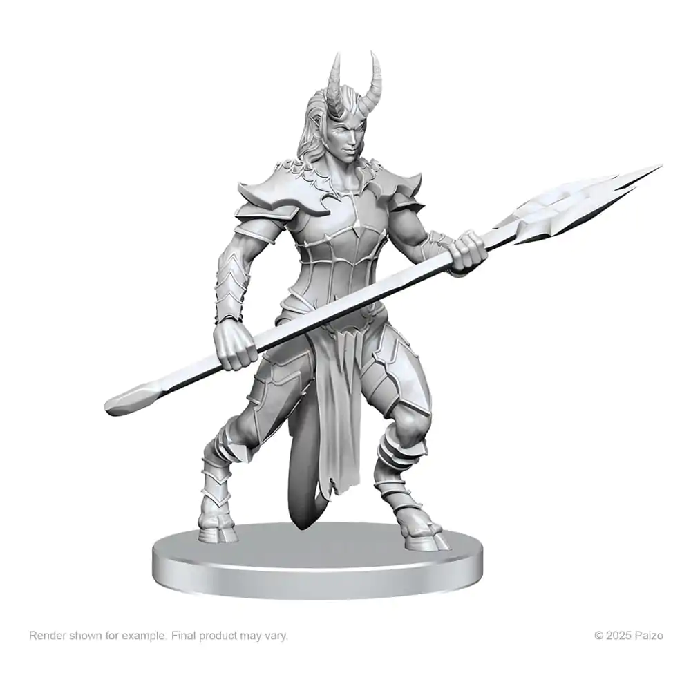 Pathfinder Deep Cuts Unbemalte Miniaturen Vordine (Infanterie Devil) & Pitborn Rogue Produktfoto
