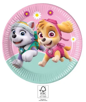 Paw Patrol Skye and Everest Papierteller 8 Stück 23 cm FSC Produktfoto