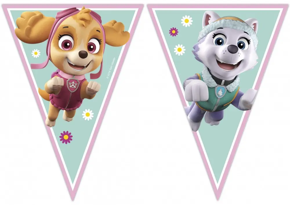 Paw Patrol Skye und Everest Flaggen Banner Produktfoto