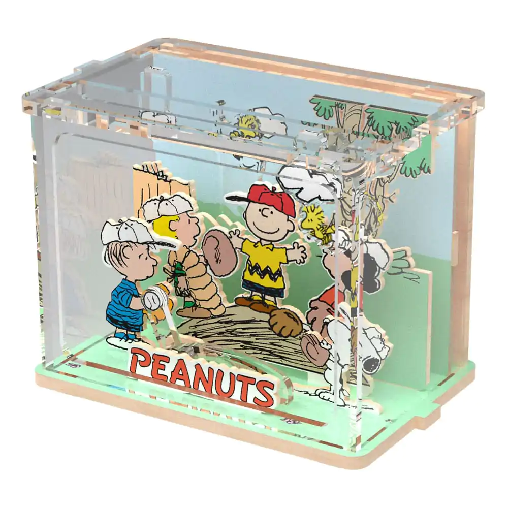Peanuts Puremind Selbstbau-Bausatz Mini-Szene Baseball Time Produktfoto