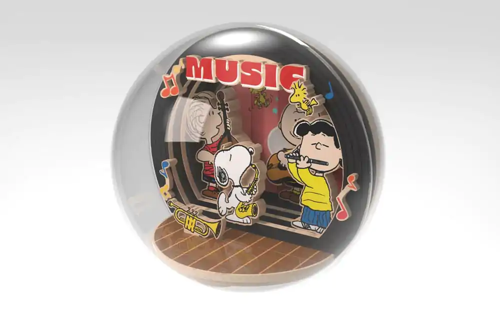 Peanuts Puremind Modellbausatz Globus Holz-Theaterglobus Night of Music Produktfoto