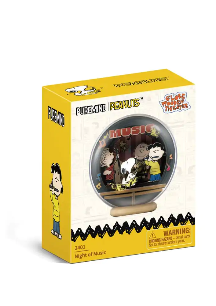 Peanuts Puremind Modellbausatz Globus Holz-Theaterglobus Night of Music Produktfoto