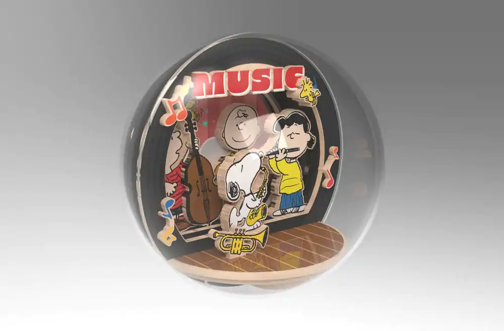 Peanuts Puremind Modellbausatz Globus Holz-Theaterglobus Night of Music Produktfoto