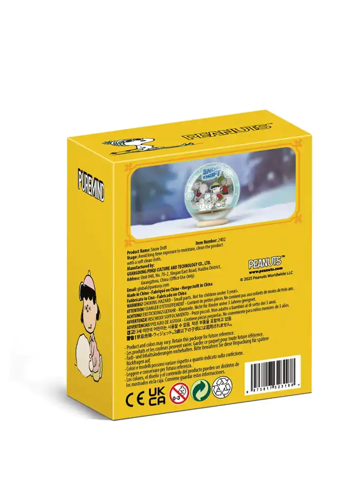 Peanuts Puremind Modellbausatz Holz-Theaterglobus Snow Drift Produktfoto