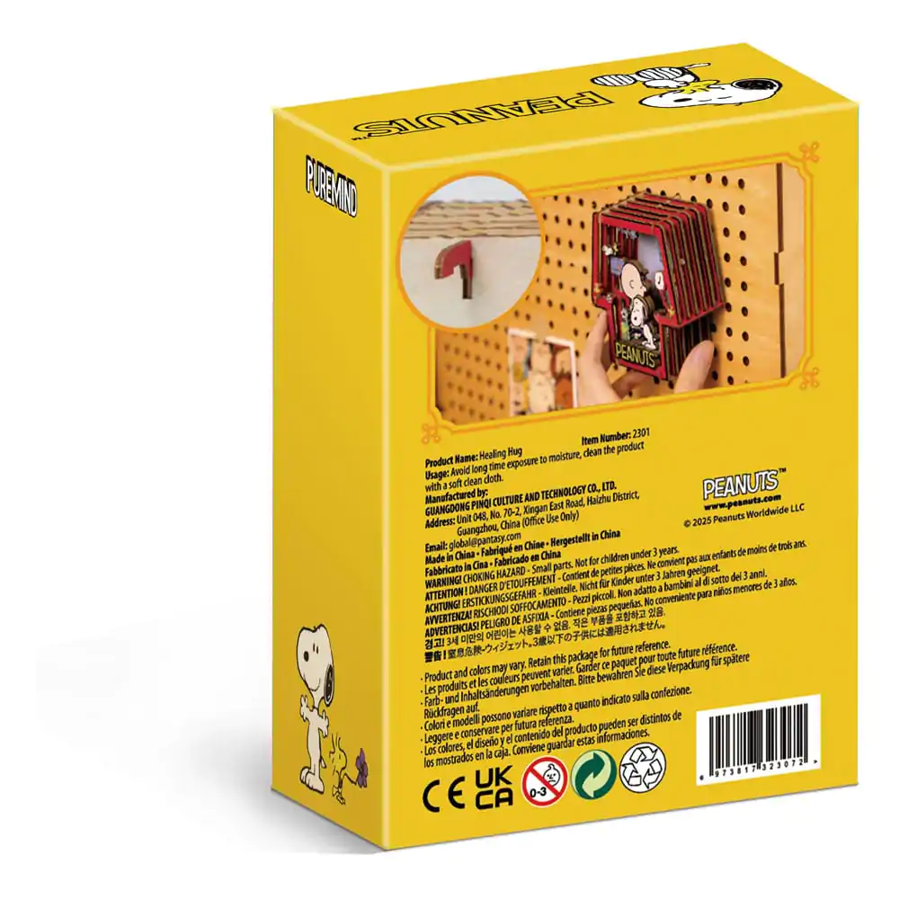 Peanuts Puremind Modellbausatz Holztheater Healing Hug Produktfoto