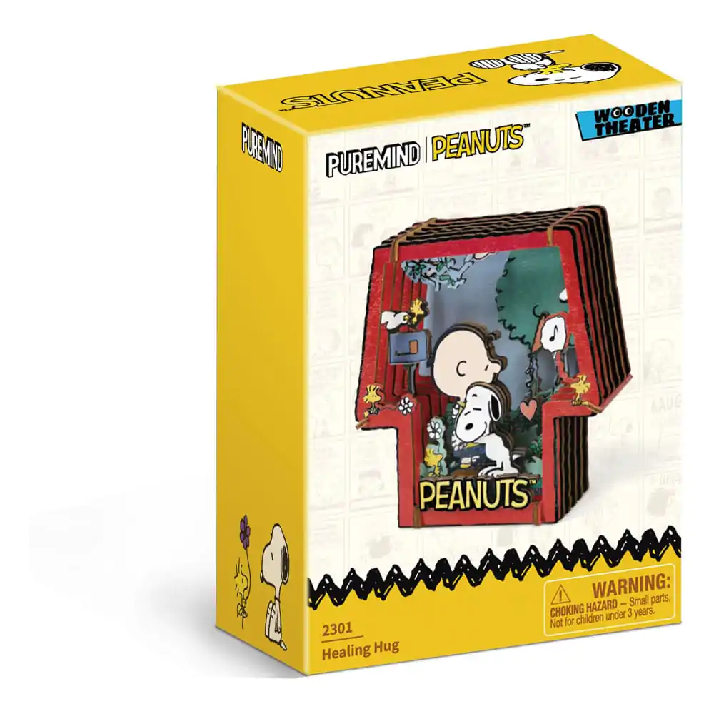 Peanuts Puremind Modellbausatz Holztheater Healing Hug Produktfoto