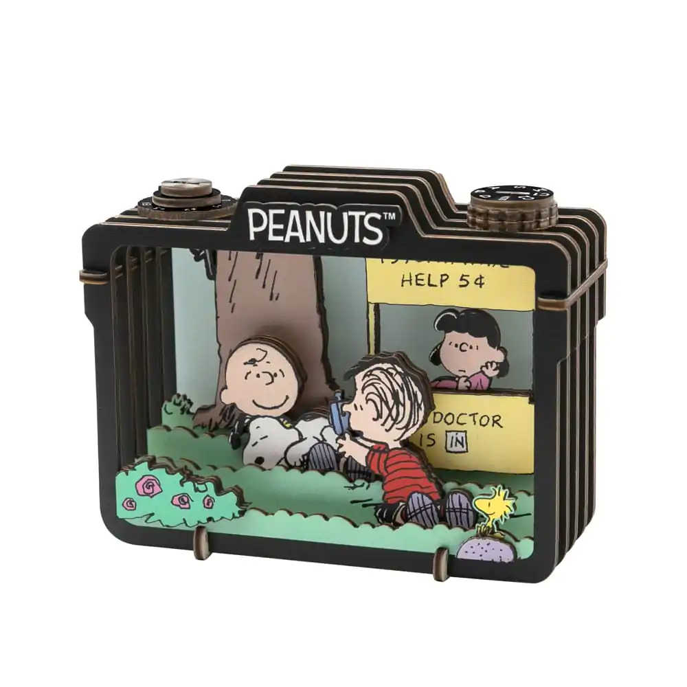 Peanuts Puremind Modellbausatz hölzernes Theater Summer Snapshot Produktfoto
