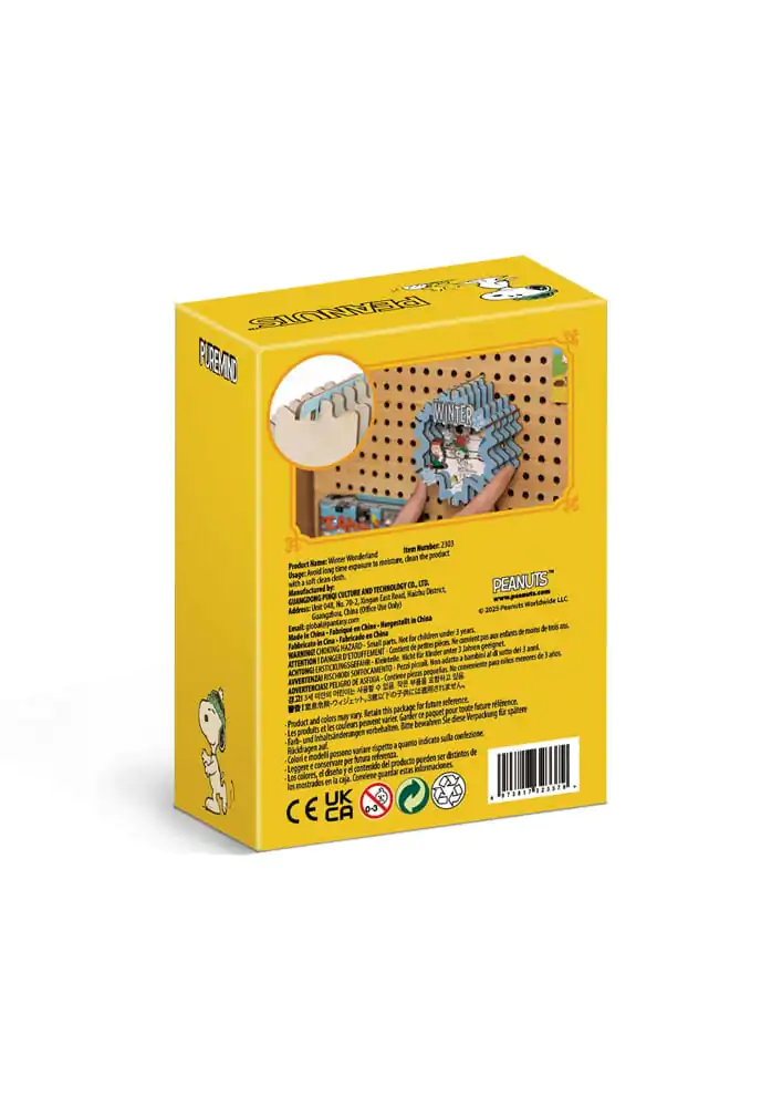Peanuts Puremind Modellbausatz Holztheater Winter Wonderland Produktfoto