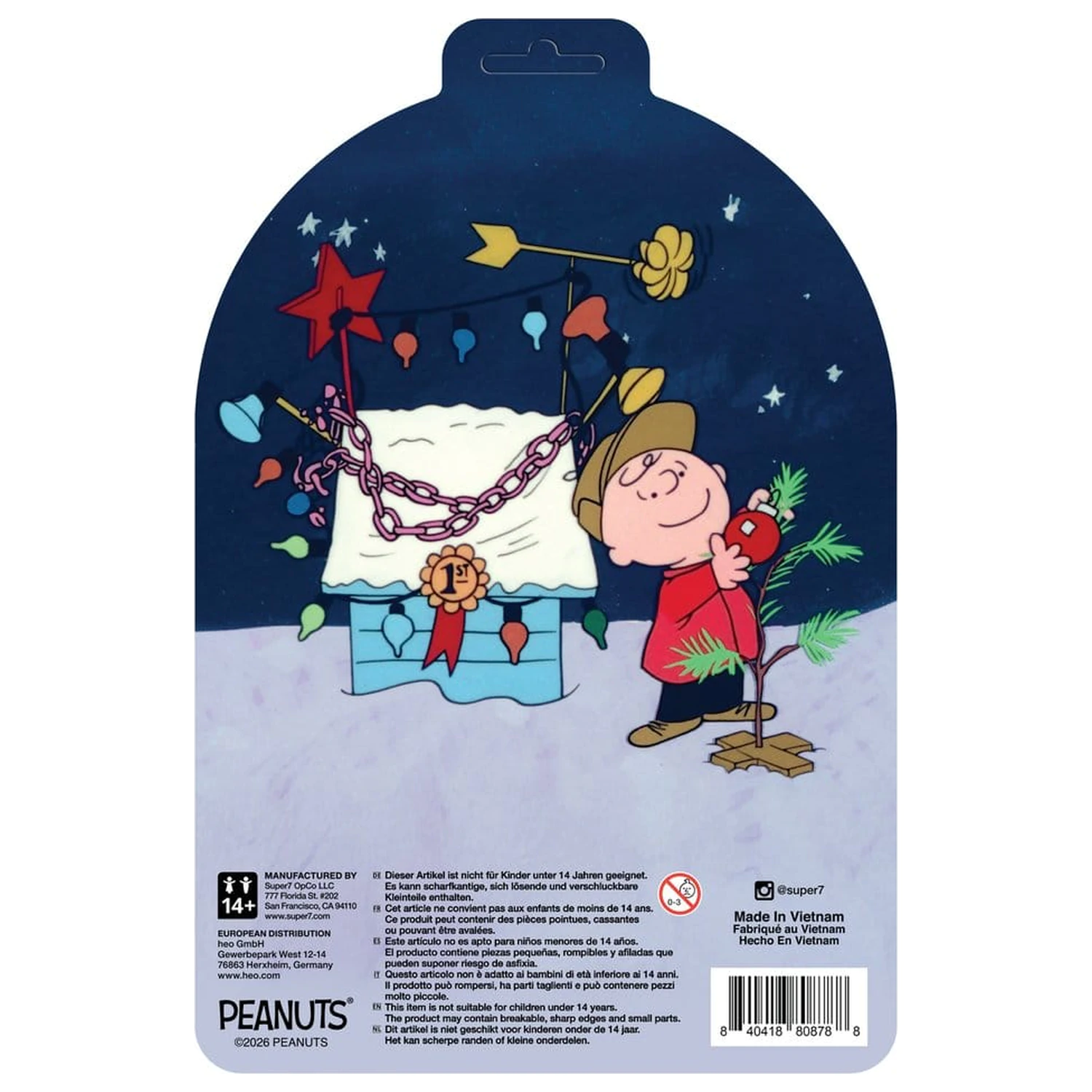 Peanuts ReAction Actionfigur Charlie Brown und Sad Tree (Snow Globe Card Back) Produktfoto