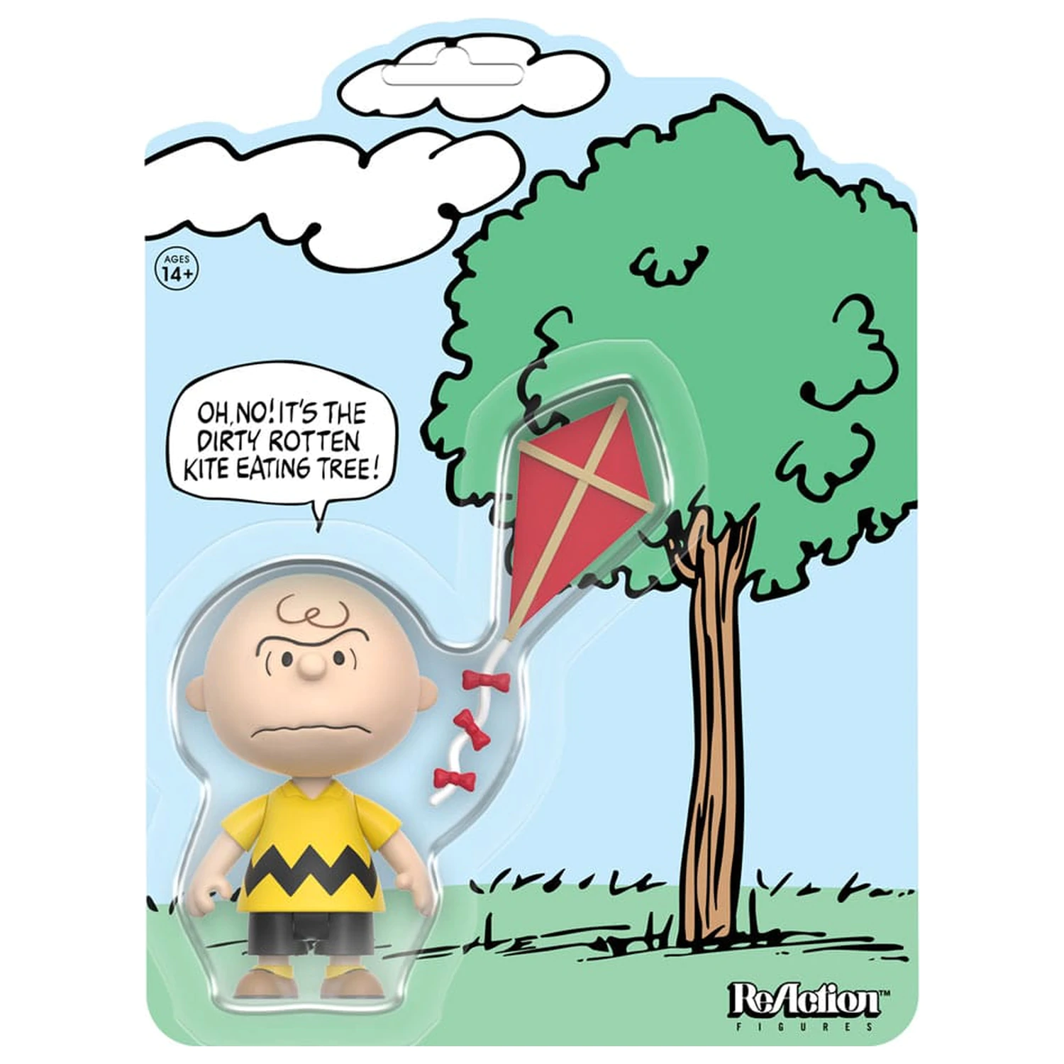 Peanuts ReAction Actionfigur Charlie Brown and the Kite-Eating Tree (Comic Panel) 9 cm Produktfoto