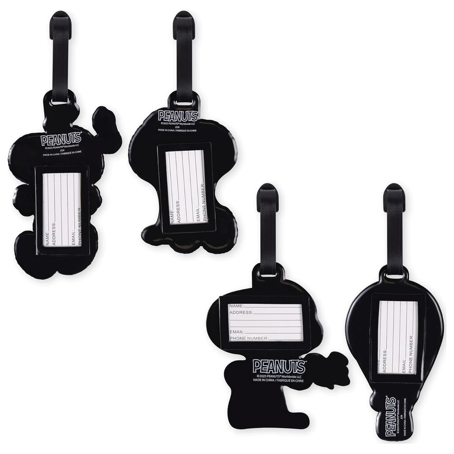 Peanuts Snoopy Set mit 4 Gepäckanhängern Produktfoto