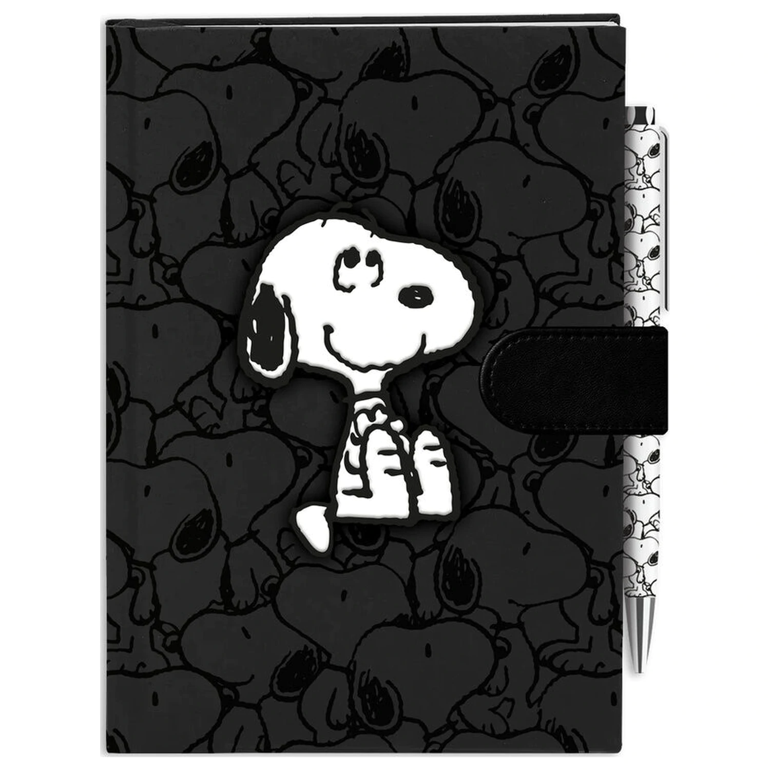 Peanuts Snoopy A5 PU Notizbuch beflockt mit Stift Produktfoto