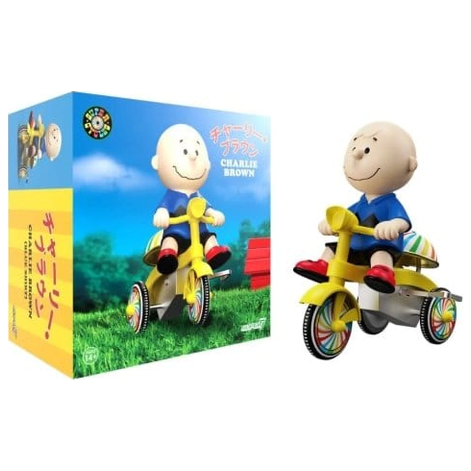 Peanuts Super Cycles Fahrzeug Charlie Brown (Blau mit gelbem Dreirad) Produktfoto