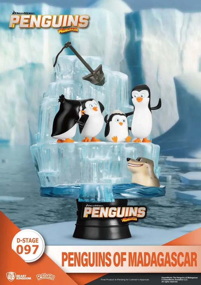 Die Pinguine aus Madagascar D-Stage PVC Diorama Skipper, Kowalski, Private & Rico 14 cm termékfotó