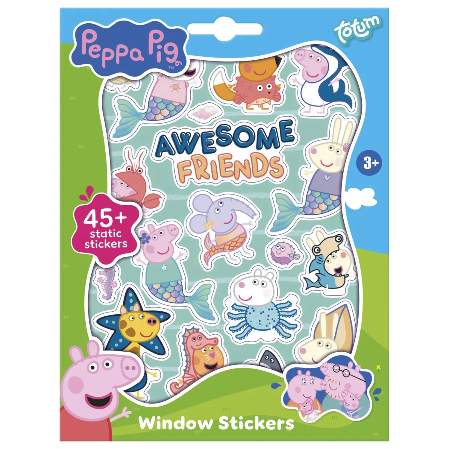 Peppa Pig Awesome Friends Fenster Aufkleber Set Produktfoto