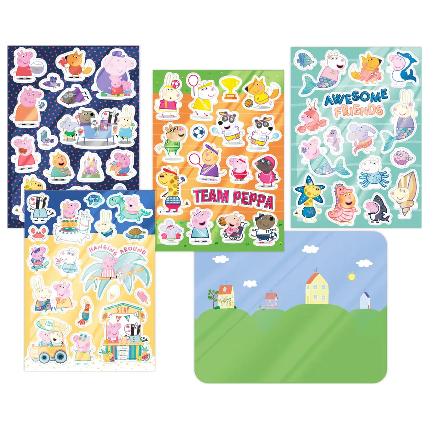 Peppa Pig Awesome Friends Fenster Aufkleber Set Produktfoto