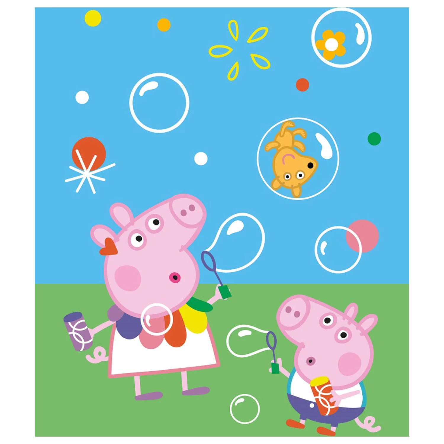 Peppa Pig Bubbles Fleece Decke Produktfoto