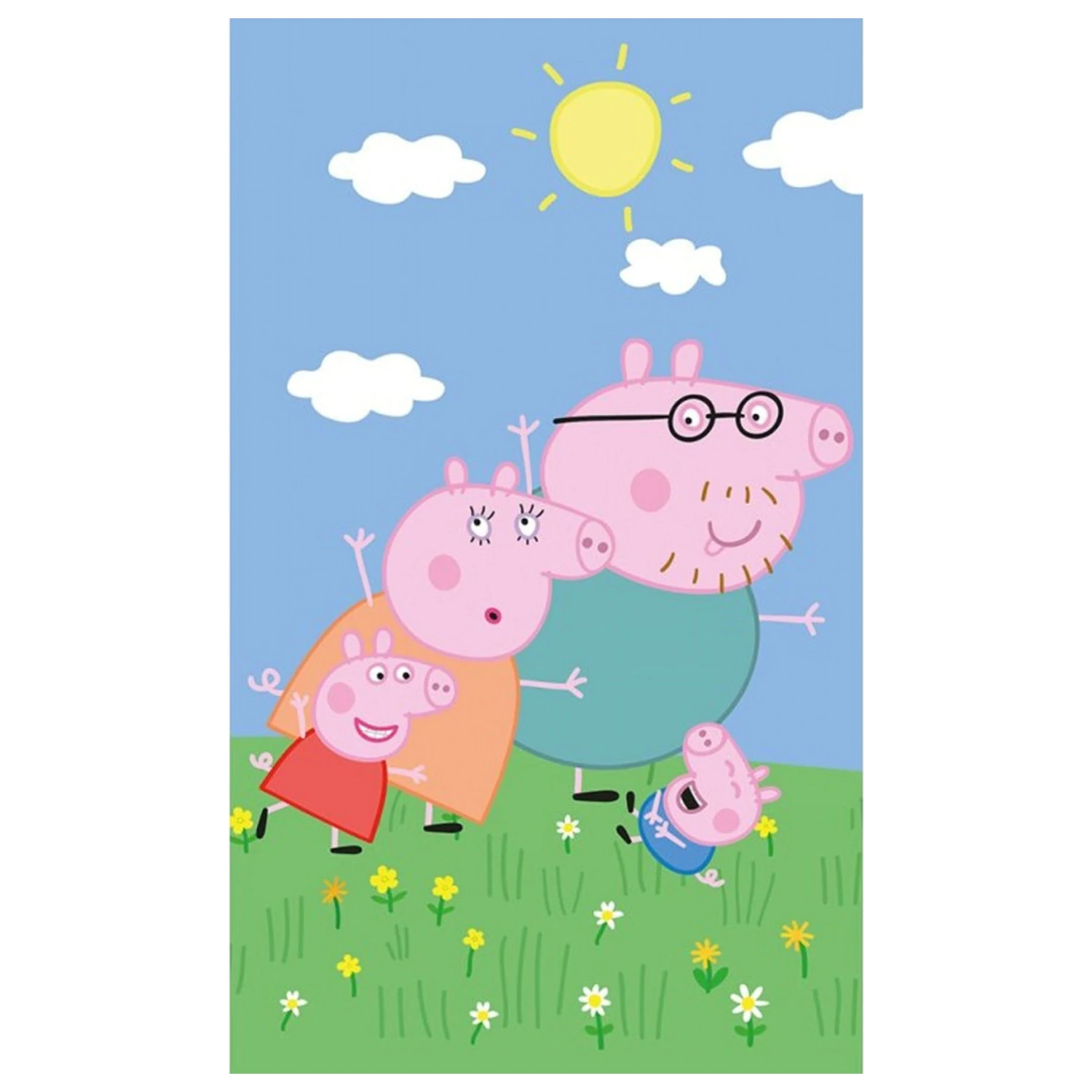 Peppa Pig Familie Handtuch, Gesichtshandtuch, Handtuch Produktfoto