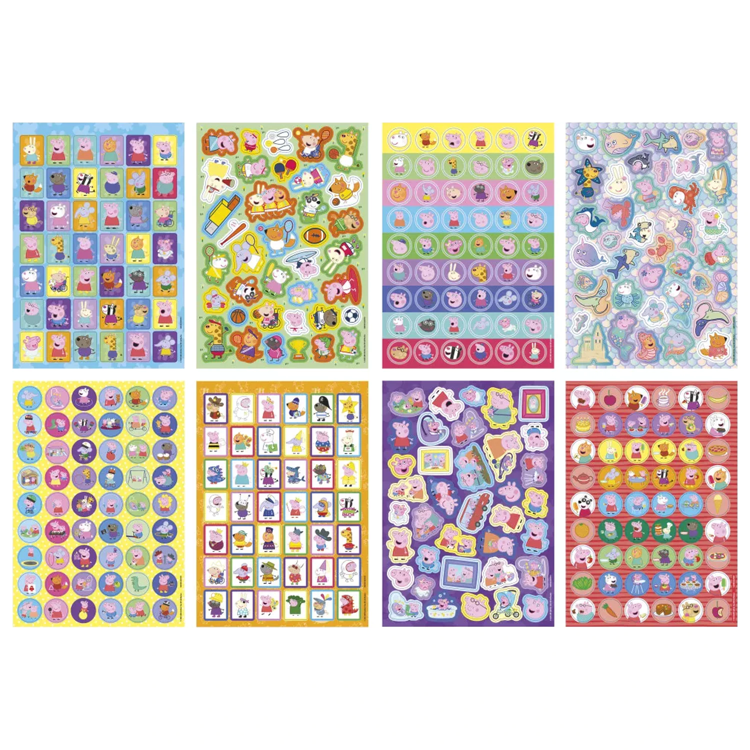 Peppa Pig Family Aufkleberpackung 8 Blätter Produktfoto