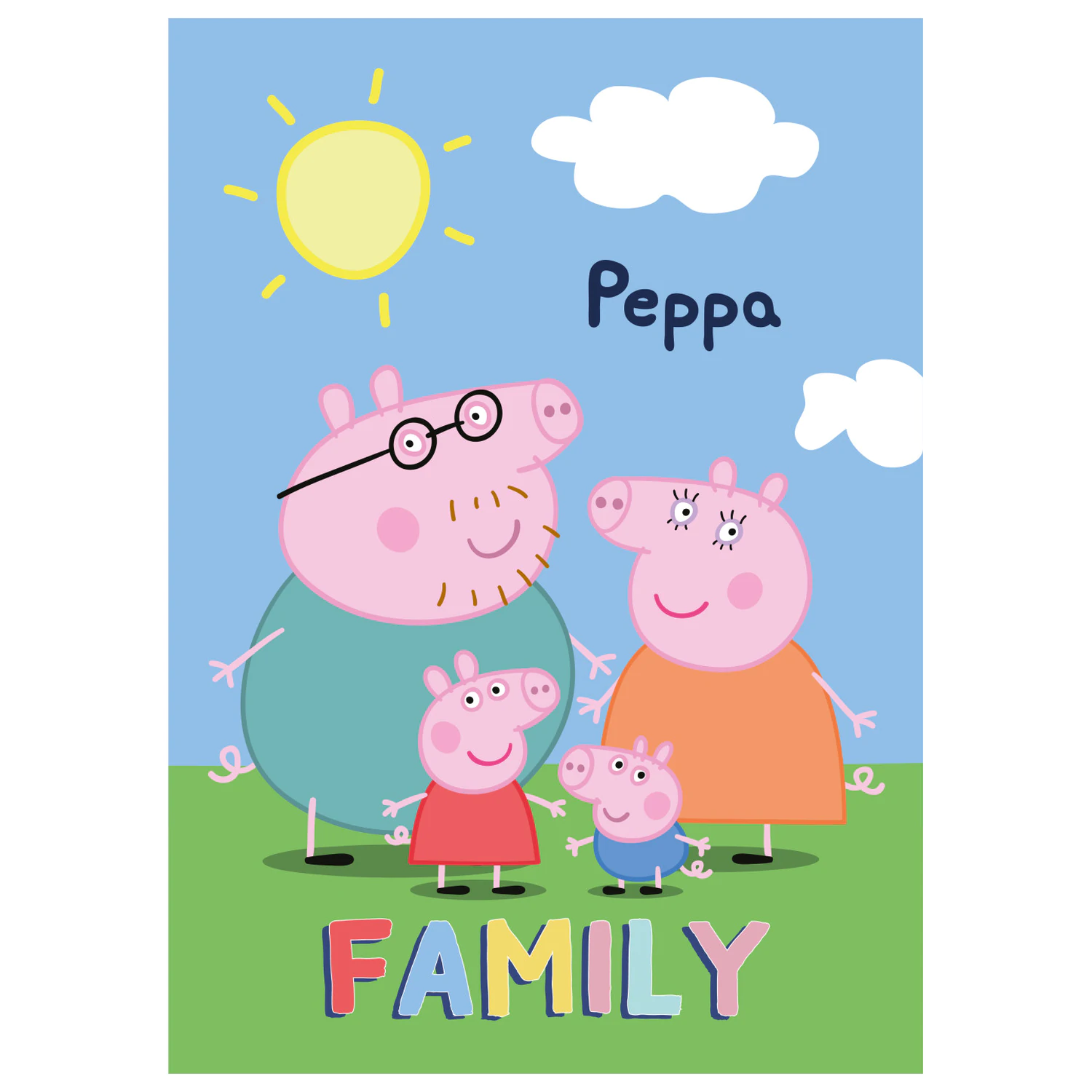 Peppa Pig Family Fleece Decke Produktfoto