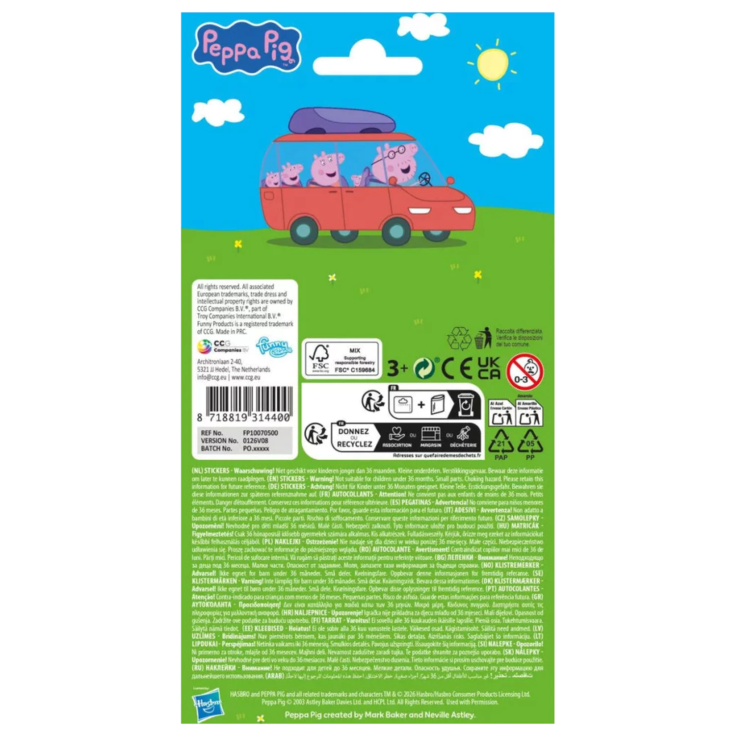 Peppa Pig Family Time Aufkleber Produktfoto