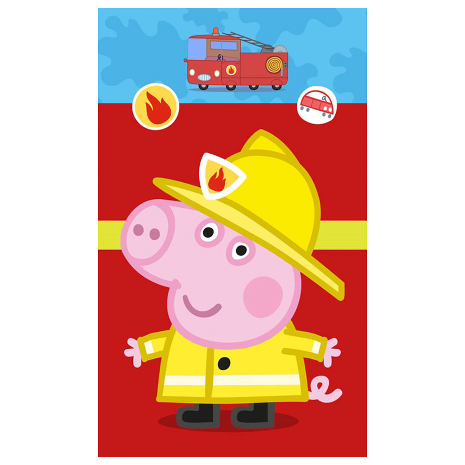 Peppa Pig Fireman Handtuch, Gesichtstuch, Handtuch Produktfoto