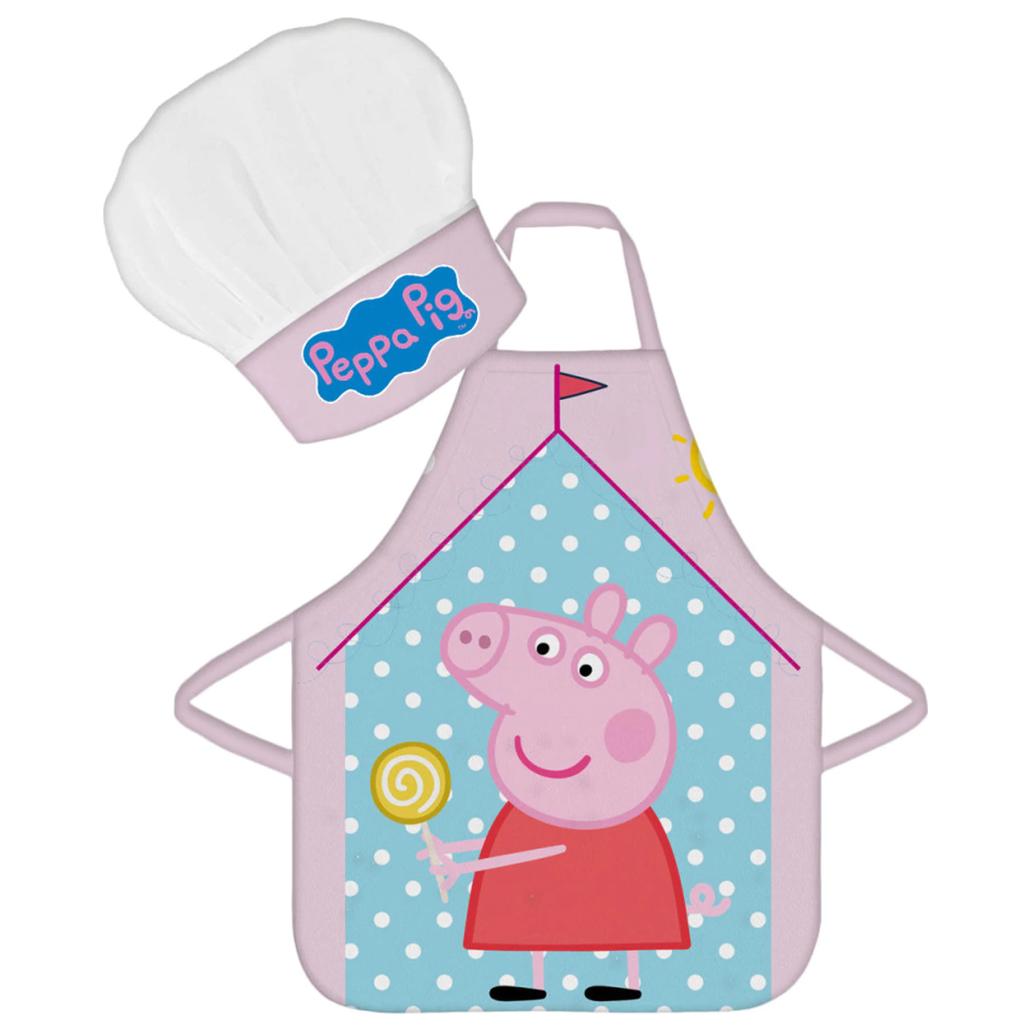 Peppa Pig House Kinder Schürze 2-teiliges Set Produktfoto