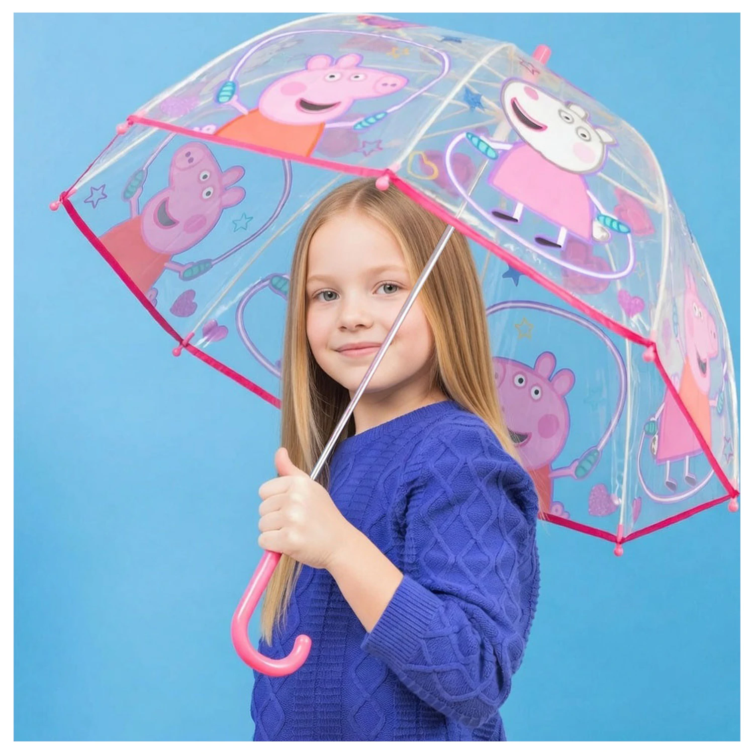 Peppa Pig Jump Rope Kids transparenter Regenschirm Ø70 cm Produktfoto