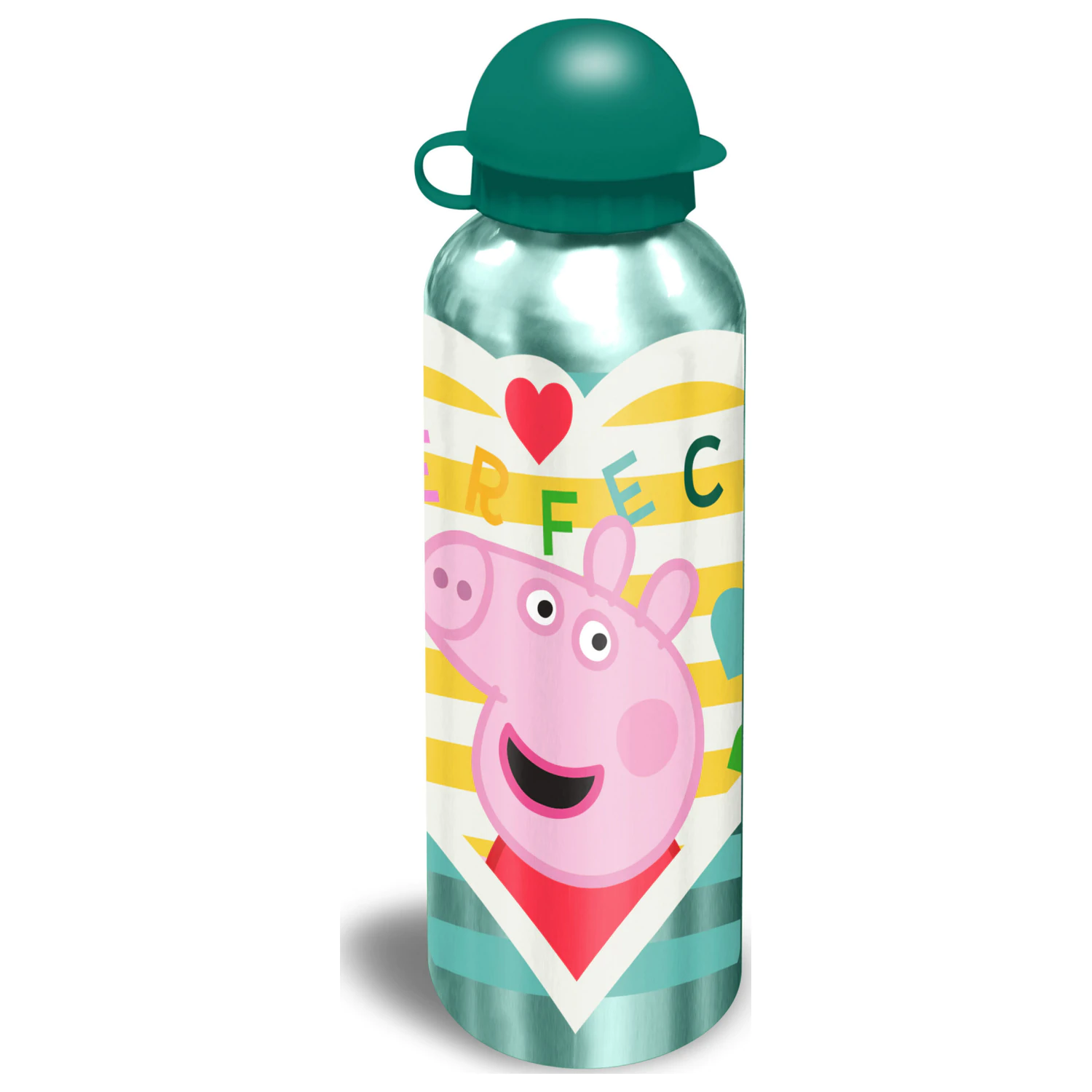 Peppa Pig Perfect Aluminium Wasserflasche mit Trinkverschluss 500 ml Produktfoto