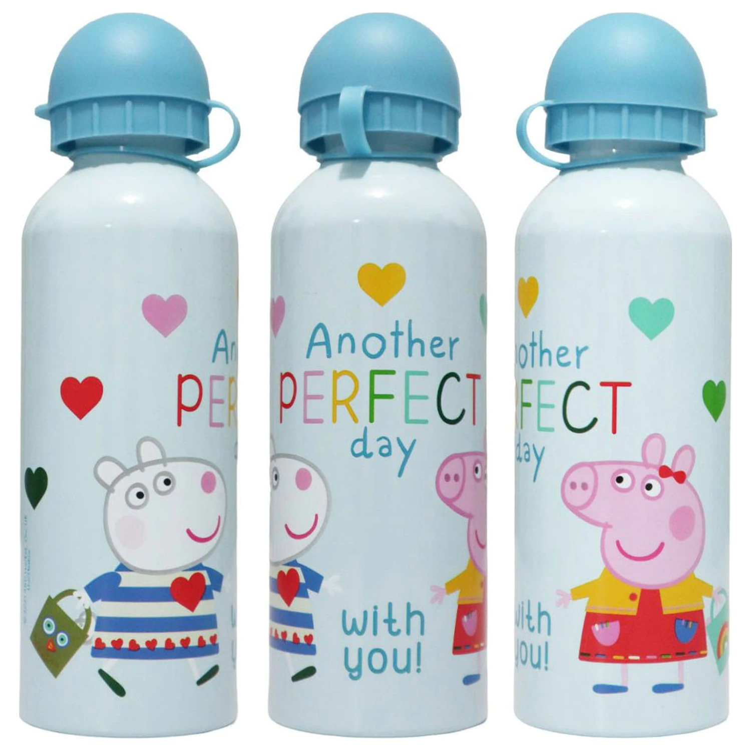 Peppa Pig Perfect Day Aluminium Wasserflasche mit Trinktülle 500 ml Produktfoto