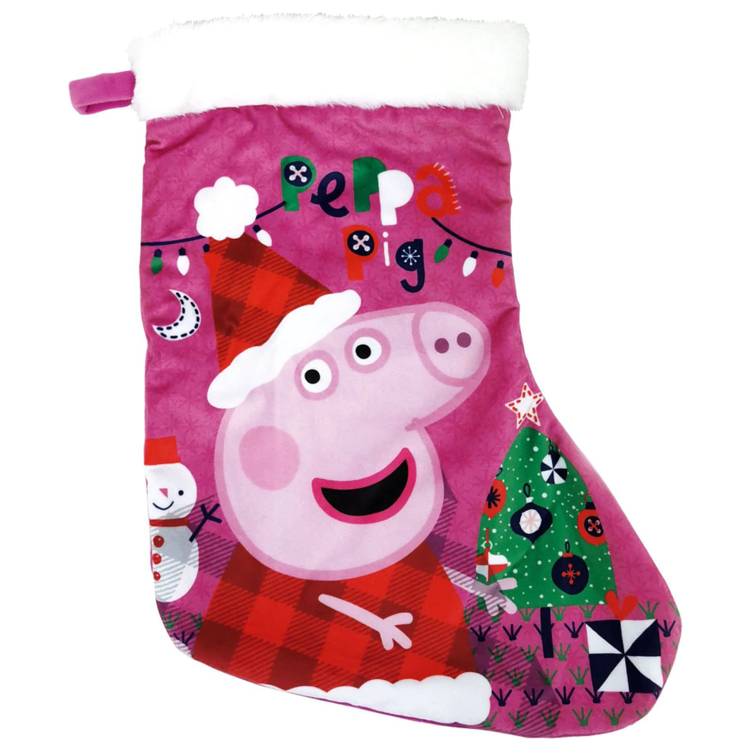 Peppa Pig Pink Christmas Kamin Stiefel Strumpf, Boot 42 cm Produktfoto