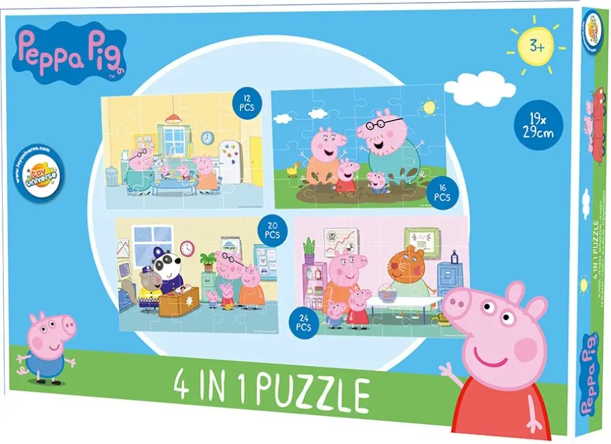 Peppa Pig 4-in-1 Puzzle Produktfoto