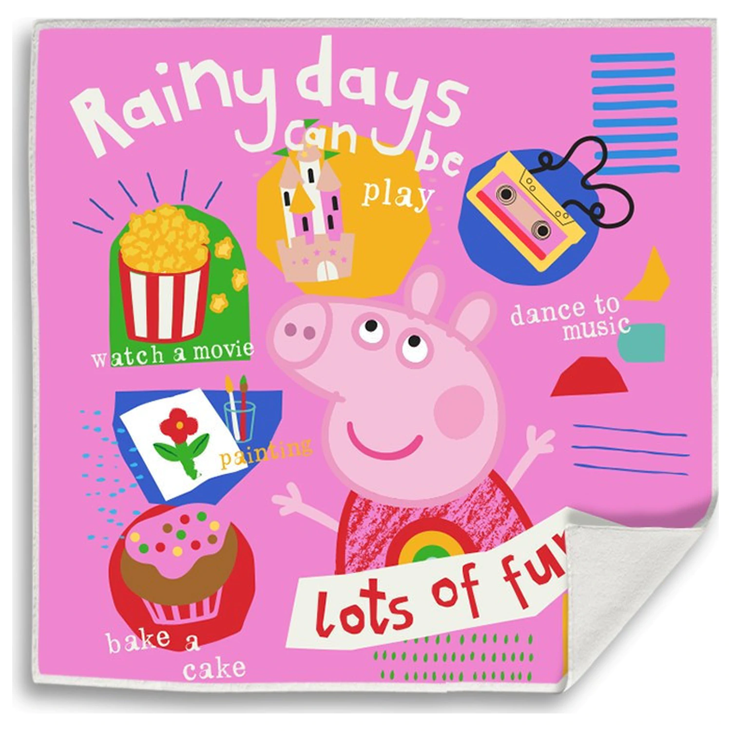 Peppa Pig Rainy Fun Magical Handtuch Gesichtstuch, Handtuch 30x30cm Produktfoto