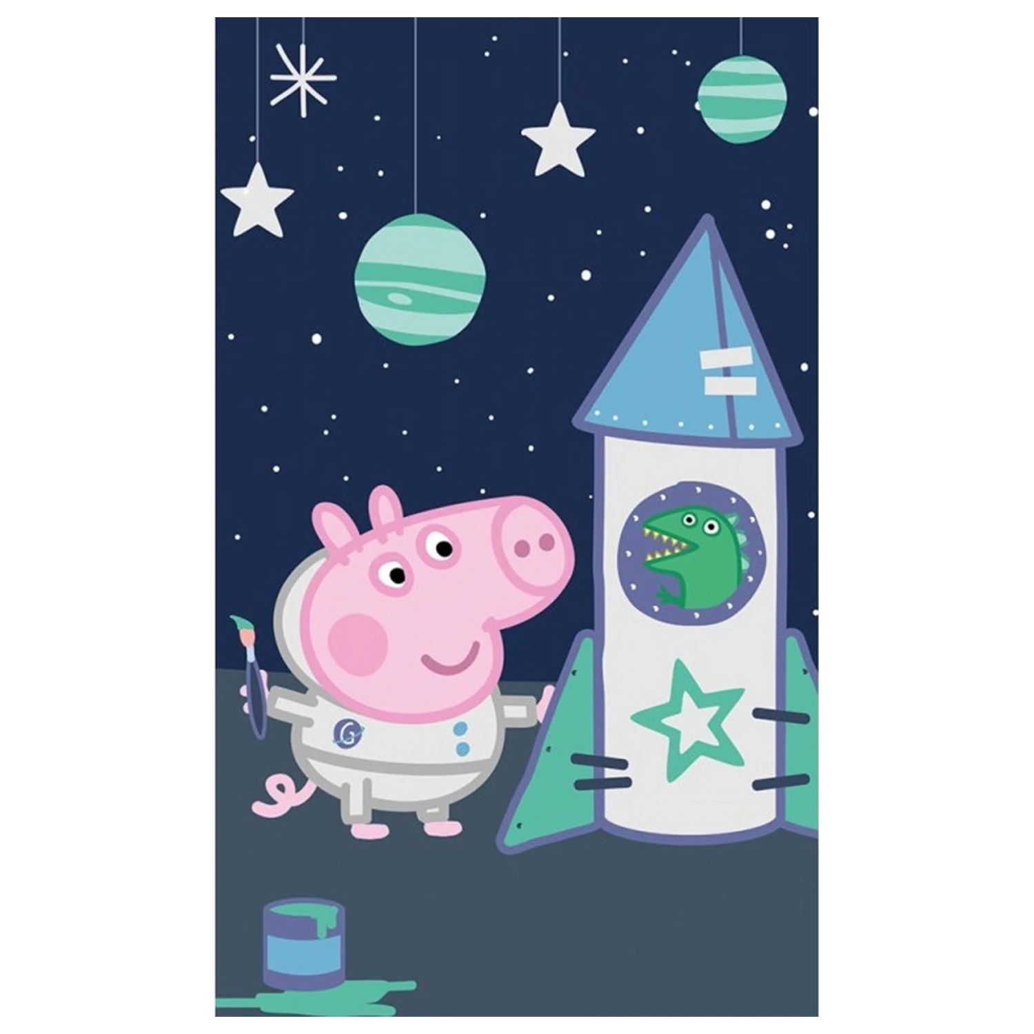 Peppa Pig Space Gästehandtuch, Gesichtshandtuch, Handtuch Produktfoto