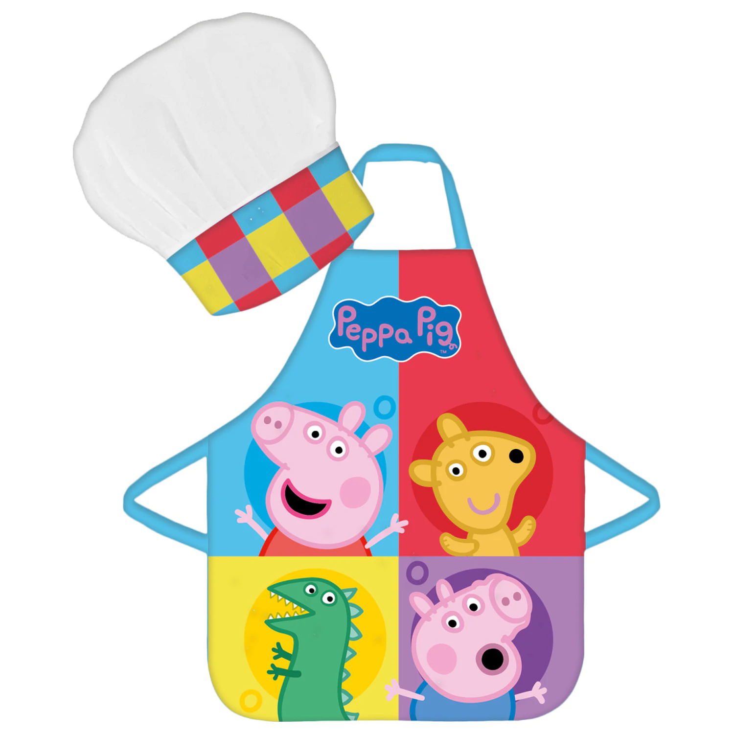 Peppa Pig Team Kinder Schürzen 2-teiliges Set Produktfoto
