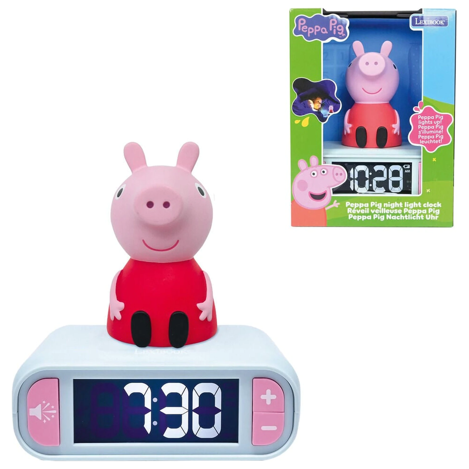 Peppa Pig Digitale Weckeruhr mit 3D-Nachtlicht Produktfoto