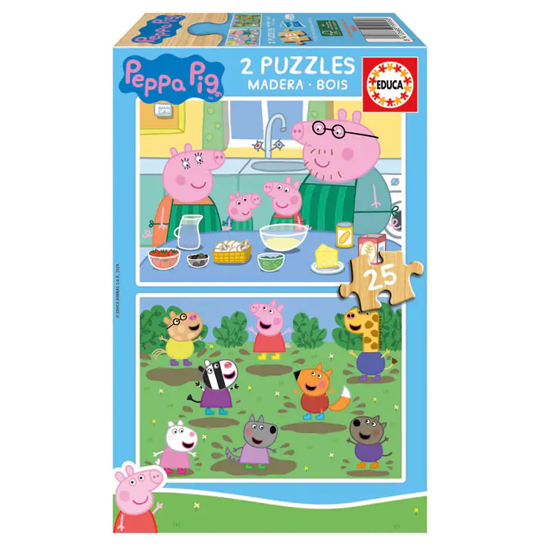Peppa Pig Holzpuzzle  2x25St Produktfoto