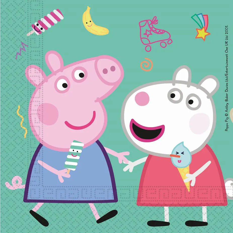 Peppa Pig Messy Spiel, Peppa Pig Servietten 20er-Pack Produktfoto