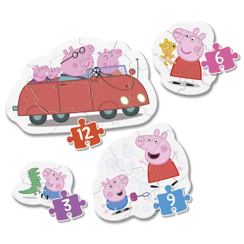 Peppa Pig Mein erstes Puzzle 3-6-9-12-teilig Produktfoto